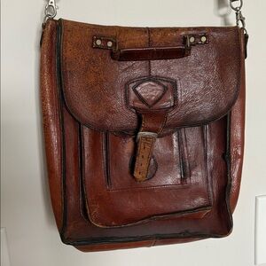 Vintage Leather Saddle Bag